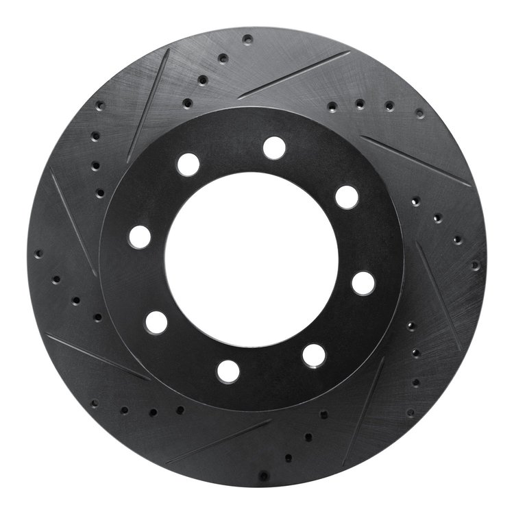 633-54175L Drilled/Slotted Brake Rotor [Black], 1999-2005 Ford/Lincoln/Mercury/Mazda, Position: Front Left,Fr Left