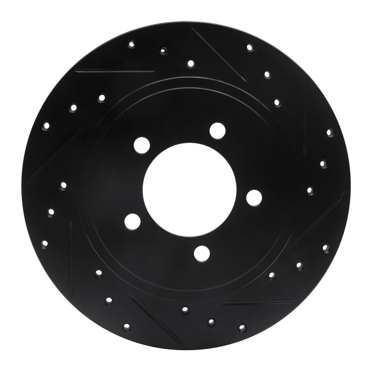 633-54178R Drilled/Slotted Brake Rotor [Black], 2002-2010 Ford/Lincoln/Mercury/Mazda, Position: Rear Right
