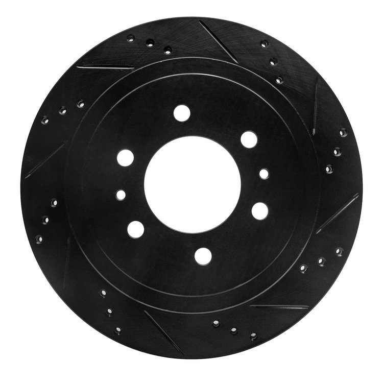 633-54188R Drilled/Slotted Brake Rotor [Black], 2004-2011 Ford/Lincoln/Mercury/Mazda, Position: Rear Right