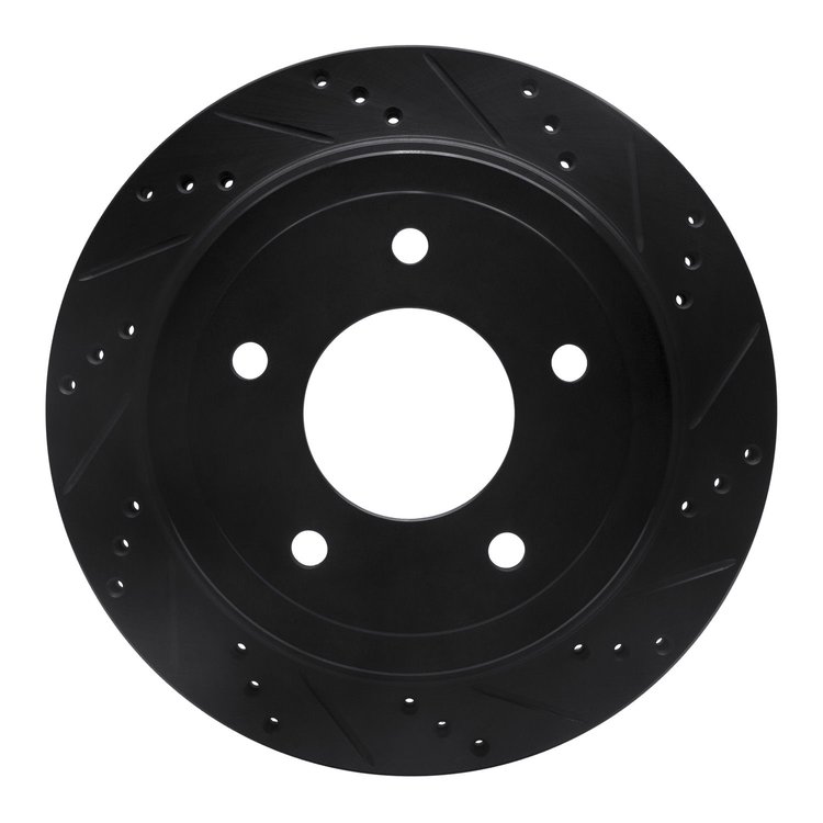 633-54192R Drilled/Slotted Brake Rotor [Black], 2004-2006 Ford/Lincoln/Mercury/Mazda, Position: Rear Right