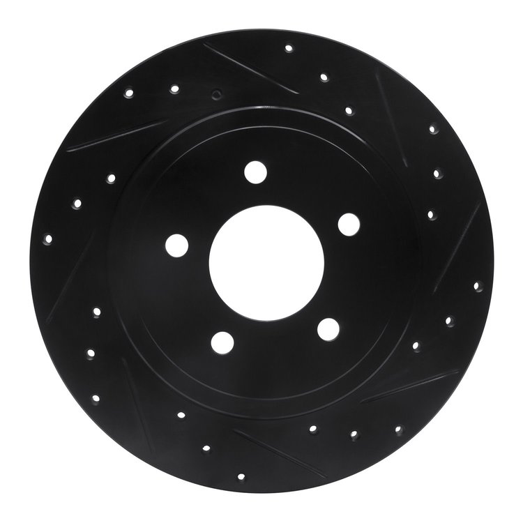 633-54194R Drilled/Slotted Brake Rotor [Black], 2005-2008 Ford/Lincoln/Mercury/Mazda, Position: Rear Right