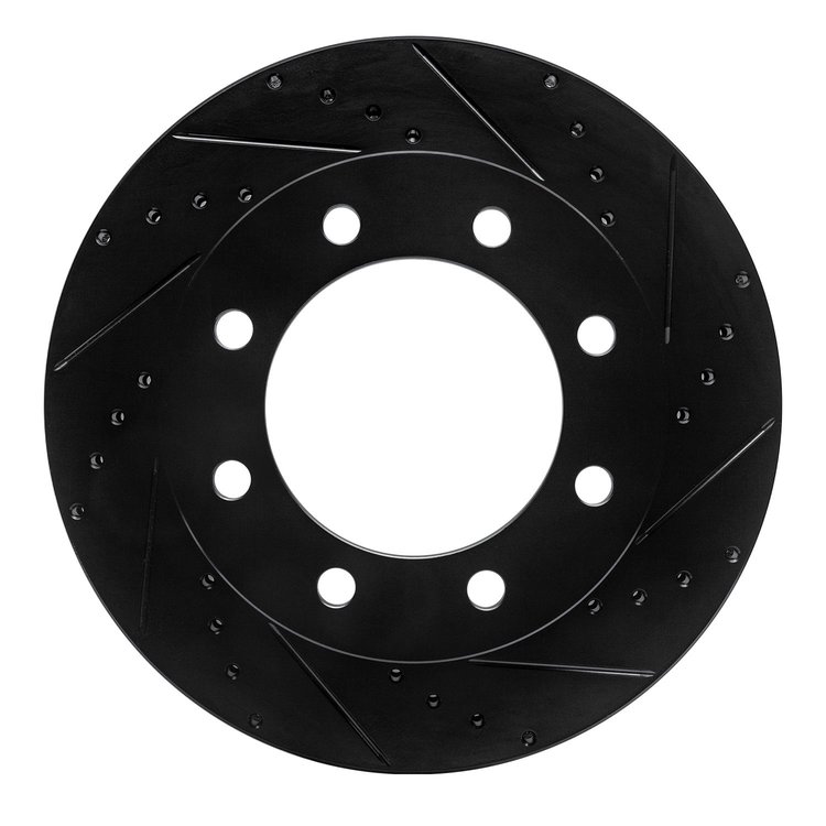 633-54198R Drilled/Slotted Brake Rotor [Black], 2005-2012 Ford/Lincoln/Mercury/Mazda, Position: Front Right