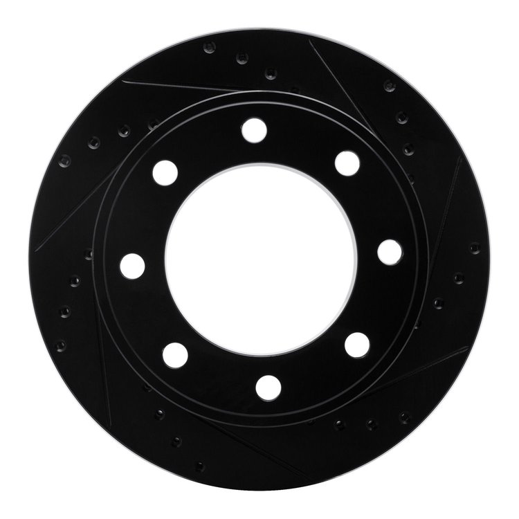 633-54199R Drilled/Slotted Brake Rotor [Black], 2005-2012 Ford/Lincoln/Mercury/Mazda, Position: Rear Right