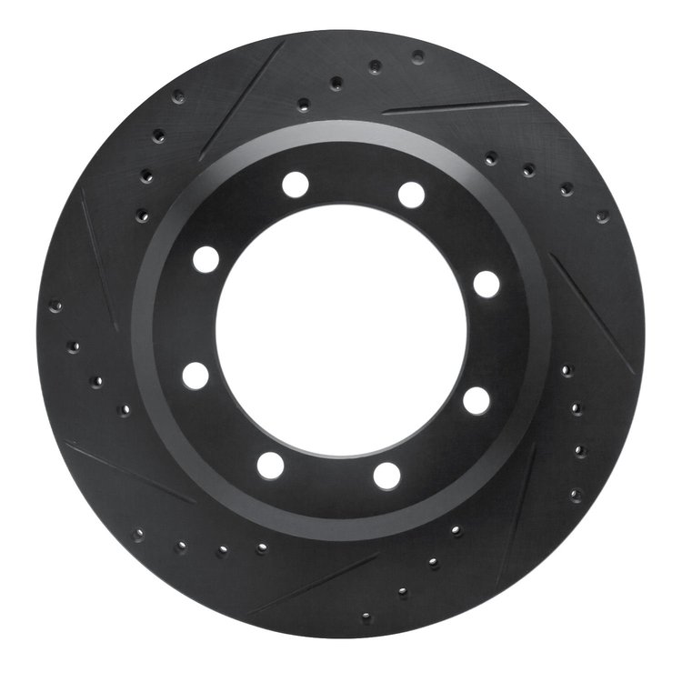 633-54200L Drilled/Slotted Brake Rotor [Black], 2005-2012 Ford/Lincoln/Mercury/Mazda, Position: Rear Left,Rr Left