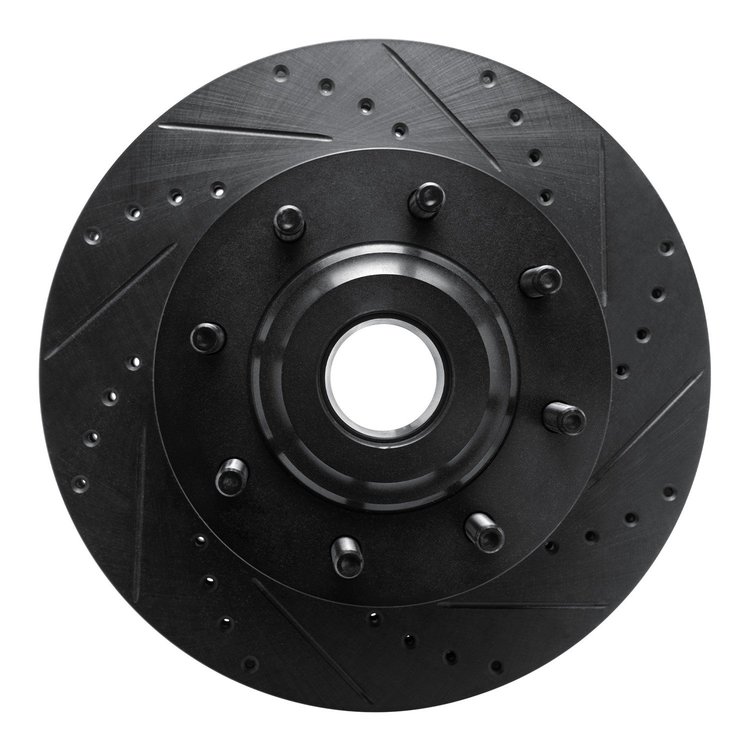 633-54201R Drilled/Slotted Brake Rotor [Black], 2005-2007 Ford/Lincoln/Mercury/Mazda, Position: Front Right