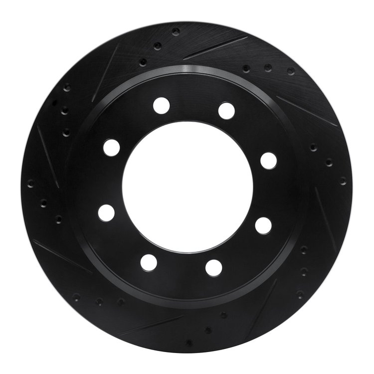 633-54208L Drilled/Slotted Brake Rotor [Black], Fits Select Ford/Lincoln/Mercury/Mazda, Position: Rear Left