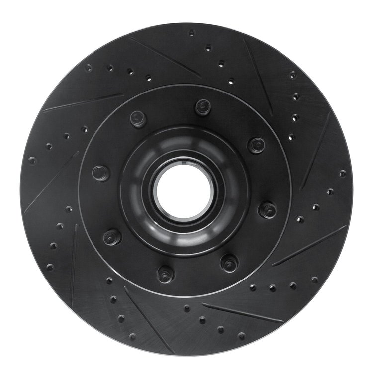 633-54209R Drilled/Slotted Brake Rotor [Black], Fits Select Ford/Lincoln/Mercury/Mazda, Position: Front Right