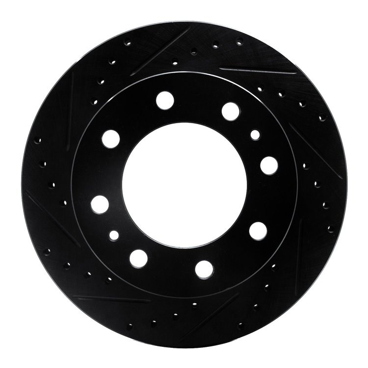 633-54212L Drilled/Slotted Brake Rotor [Black], Fits Select Ford/Lincoln/Mercury/Mazda, Position: Rear Left,Rr Left