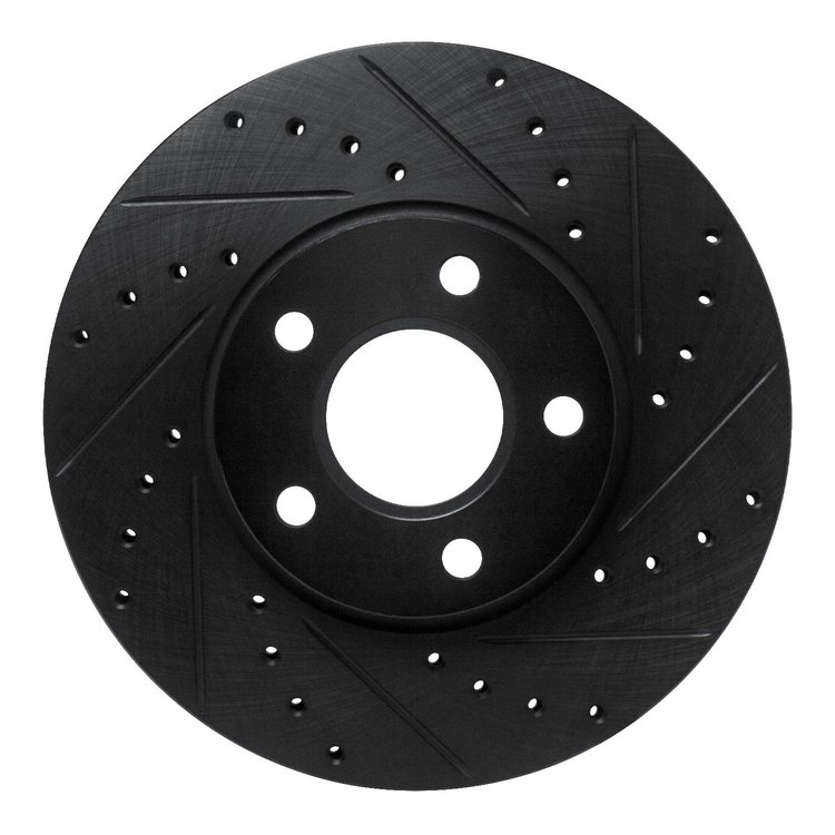 633-54217R Drilled/Slotted Brake Rotor [Black], 2010-2013 Ford/Lincoln/Mercury/Mazda, Position: Front Right