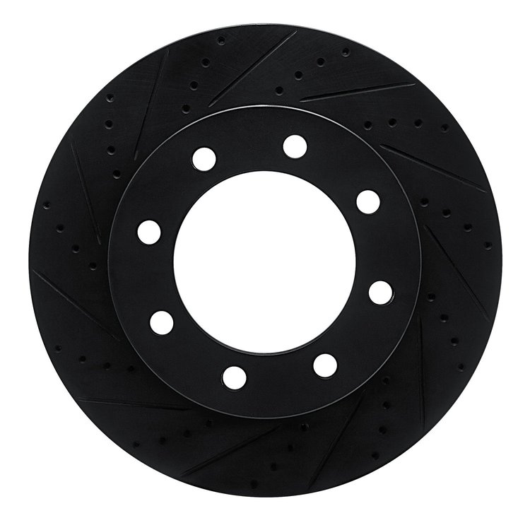 633-54223L Drilled/Slotted Brake Rotor [Black], Fits Select Ford/Lincoln/Mercury/Mazda, Position: Front Left,Fr Left