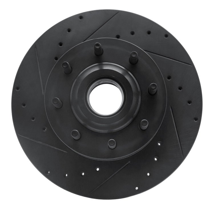 633-54224L Drilled/Slotted Brake Rotor [Black], Fits Select Ford/Lincoln/Mercury/Mazda, Position: Front Left