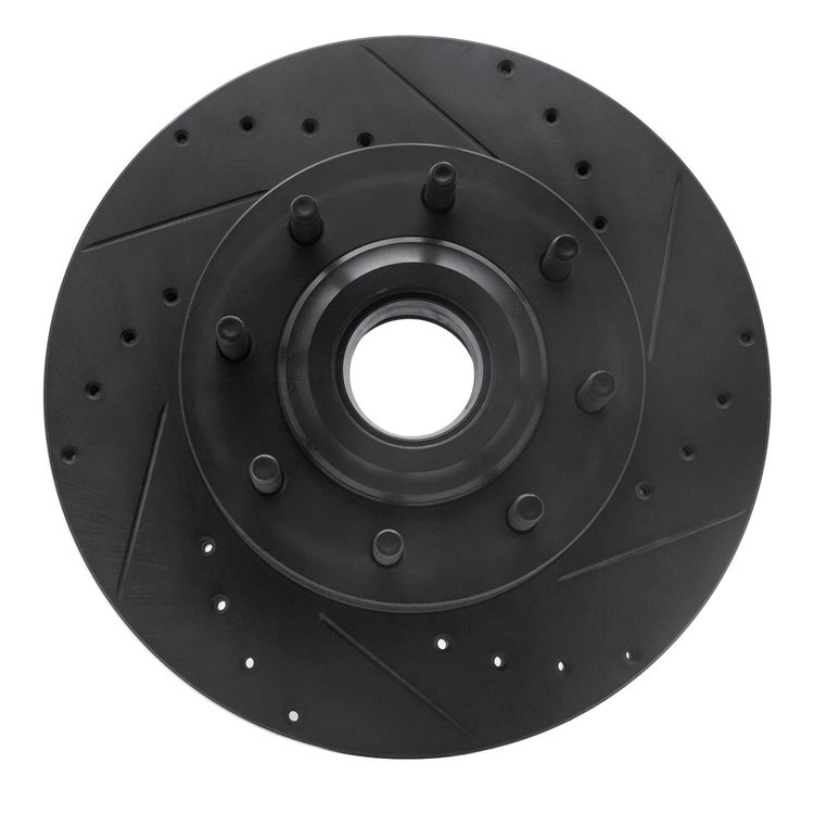 633-54224R Drilled/Slotted Brake Rotor [Black], Fits Select Ford/Lincoln/Mercury/Mazda, Position: Front Right
