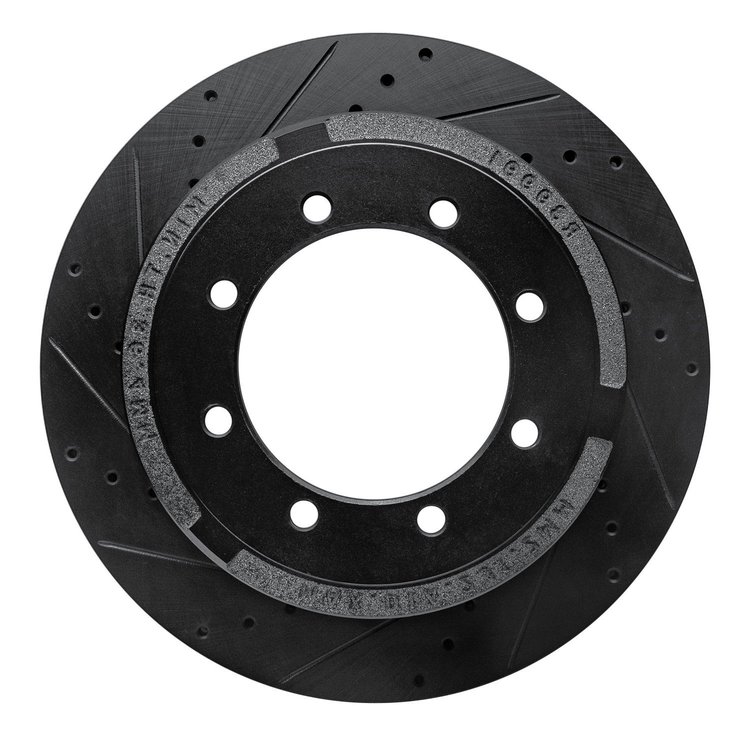 633-54225L Drilled/Slotted Brake Rotor [Black], Fits Select Ford/Lincoln/Mercury/Mazda, Position: Rear Left,Rr Left