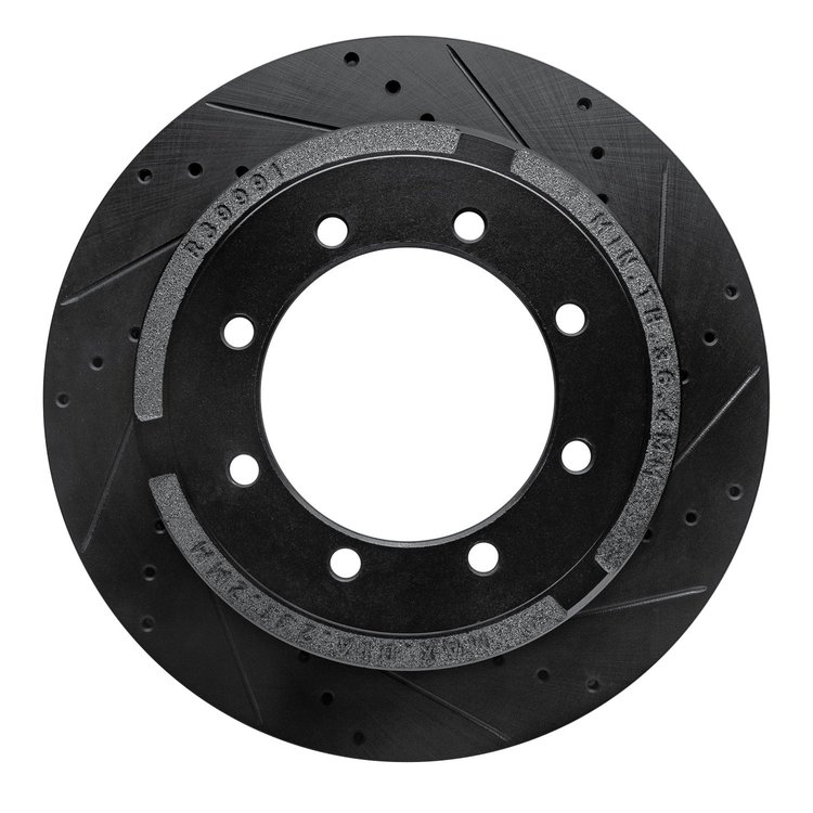 633-54225R Drilled/Slotted Brake Rotor [Black], Fits Select Ford/Lincoln/Mercury/Mazda, Position: Rear Right,Rr Right
