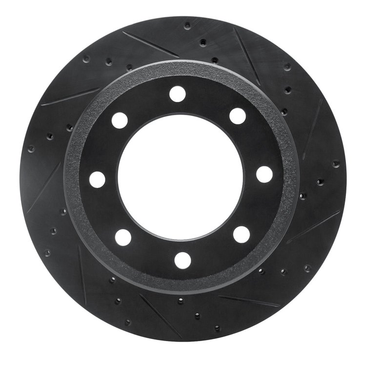 633-54227R Drilled/Slotted Brake Rotor [Black], Fits Select Ford/Lincoln/Mercury/Mazda, Position: Rear Right