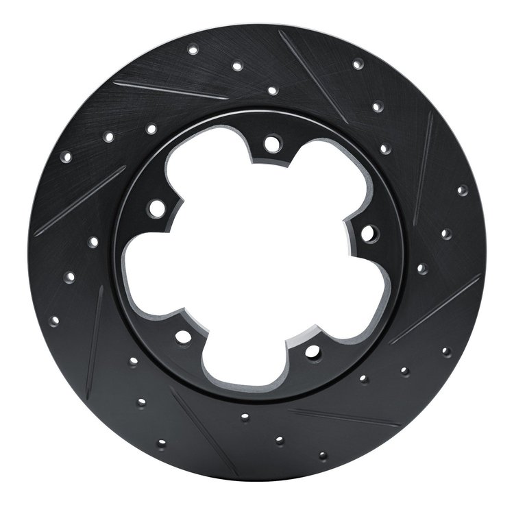 633-54228R Drilled/Slotted Brake Rotor [Black], 2015-2020 Ford/Lincoln/Mercury/Mazda, Position: Rear Right
