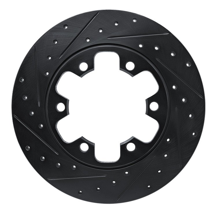 633-54229L Drilled/Slotted Brake Rotor [Black], Fits Select Ford/Lincoln/Mercury/Mazda, Position: Rear Left