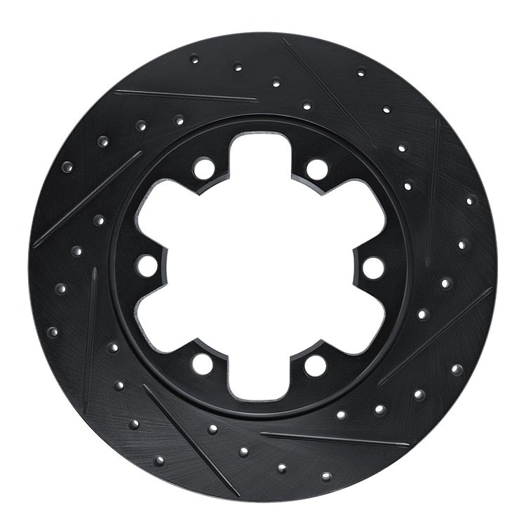 633-54229R Drilled/Slotted Brake Rotor [Black], Fits Select Ford/Lincoln/Mercury/Mazda, Position: Rear Right