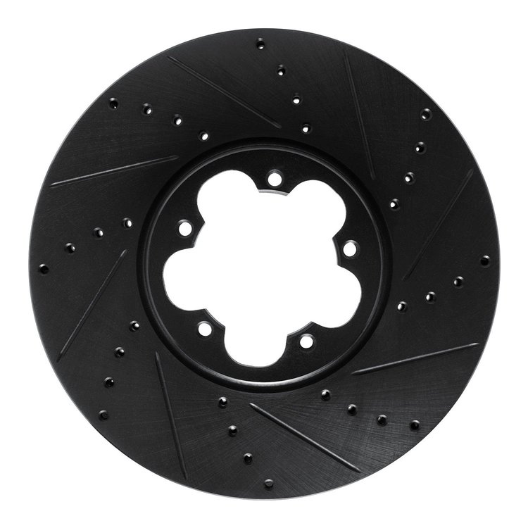 633-54232R Drilled/Slotted Brake Rotor [Black], 2014-2019 Ford/Lincoln/Mercury/Mazda, Position: Front Right