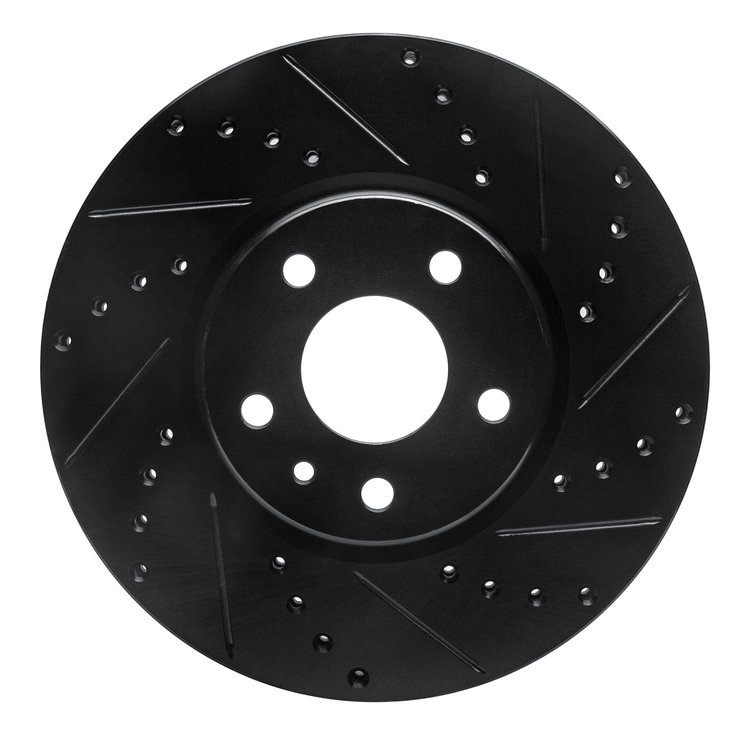 633-54259R Drilled/Slotted Brake Rotor [Black], 2013-2020 Ford/Lincoln/Mercury/Mazda, Position: Front Right