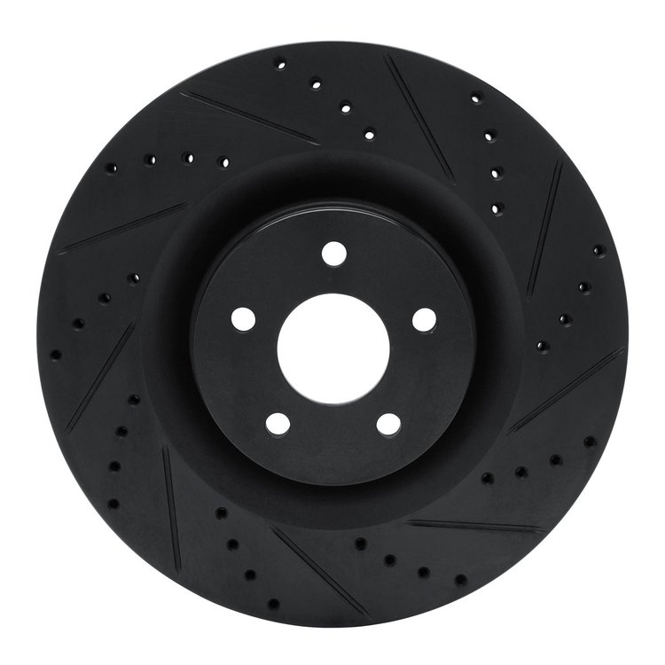 633-54261R Drilled/Slotted Brake Rotor [Black], 2016-2018 Ford/Lincoln/Mercury/Mazda, Position: Front Right