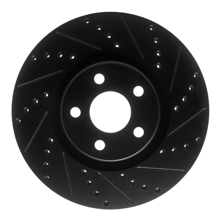 633-54264R Drilled/Slotted Brake Rotor [Black], 2017-2020 Ford/Lincoln/Mercury/Mazda, Position: Front Right