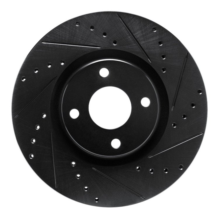 633-54268R Drilled/Slotted Brake Rotor [Black], Fits Select Ford/Lincoln/Mercury/Mazda, Position: Front Right