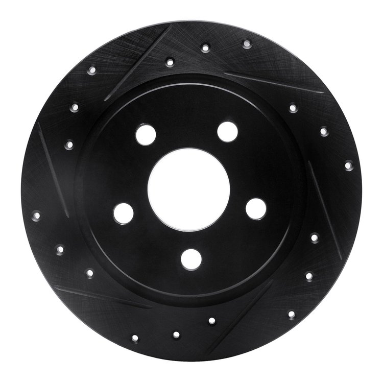 633-54273L Drilled/Slotted Brake Rotor [Black], Fits Select Ford/Lincoln/Mercury/Mazda, Position: Rear Left