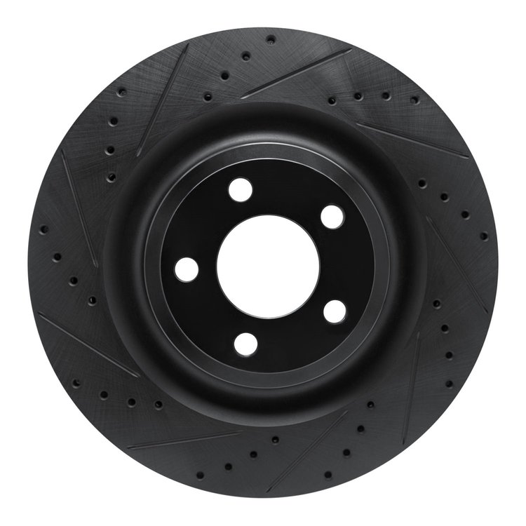 633-54278L Drilled/Slotted Brake Rotor [Black], Fits Select Ford/Lincoln/Mercury/Mazda, Position: Rear Left