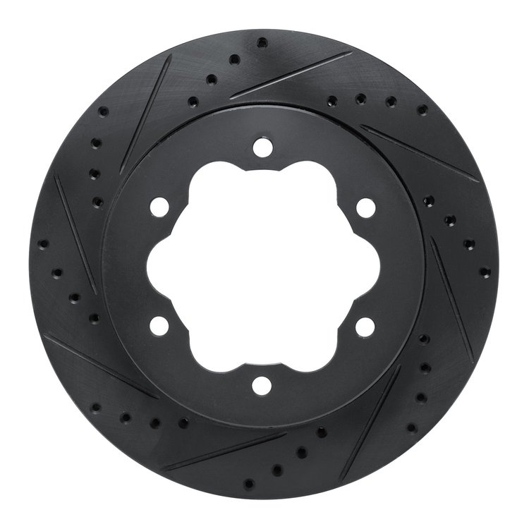 633-54284L Drilled/Slotted Brake Rotor [Black], Fits Select Ford/Lincoln/Mercury/Mazda, Position: Rear Left