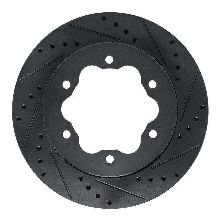 633-54284R Drilled/Slotted Brake Rotor [Black], Fits Select Ford/Lincoln/Mercury/Mazda, Position: Rear Right