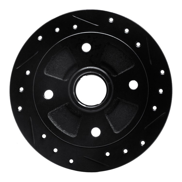 633-56001R Drilled/Slotted Brake Rotor [Black], 1987-1994 Ford/Lincoln/Mercury/Mazda, Position: Rear Right