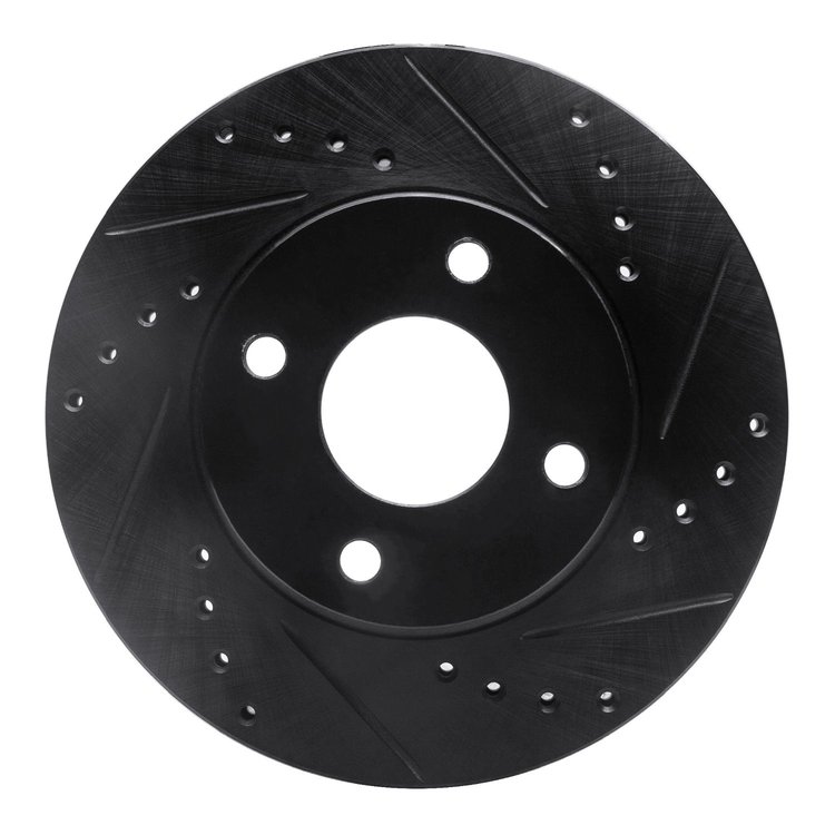 633-56013R Drilled/Slotted Brake Rotor [Black], 1995-2002 Ford/Lincoln/Mercury/Mazda, Position: Front Right