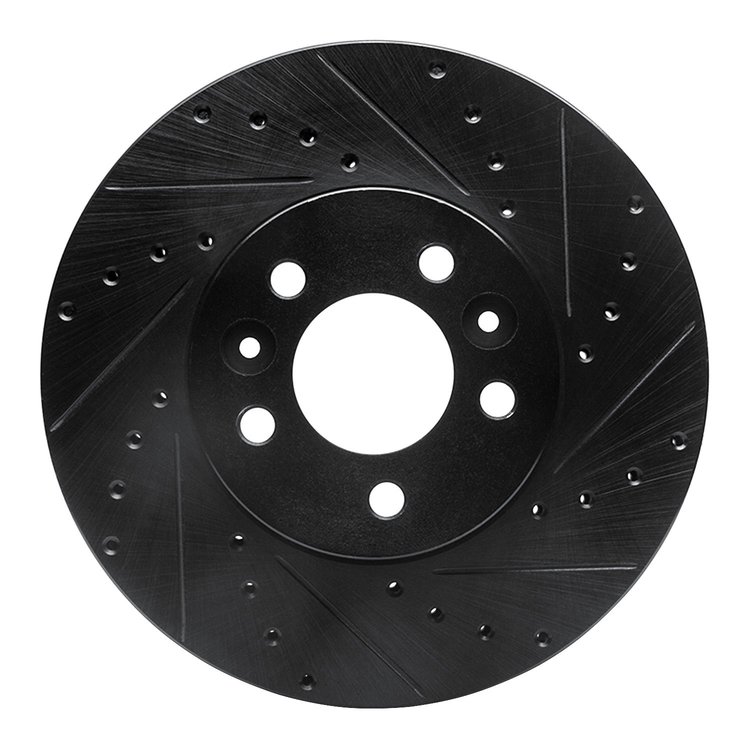 633-56016R Drilled/Slotted Brake Rotor [Black], 1998-2002 Ford/Lincoln/Mercury/Mazda, Position: Front Right