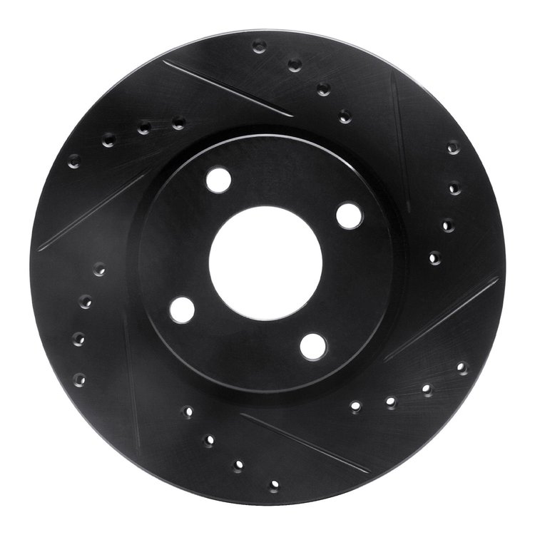 633-56017R Drilled/Slotted Brake Rotor [Black], 1998-2002 Ford/Lincoln/Mercury/Mazda, Position: Front Right
