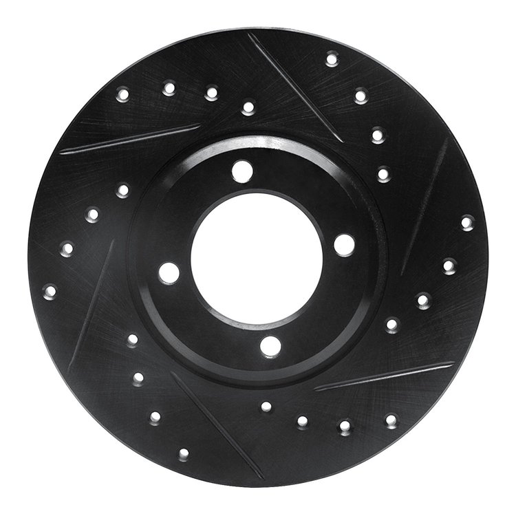 633-56018R Drilled/Slotted Brake Rotor [Black], 1963-1986 Multiple Makes/Models, Position: Front Right