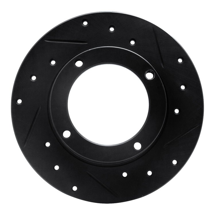 633-59000R Drilled/Slotted Brake Rotor [Black], 1973-1979 Acura/Honda, Position: Front Right