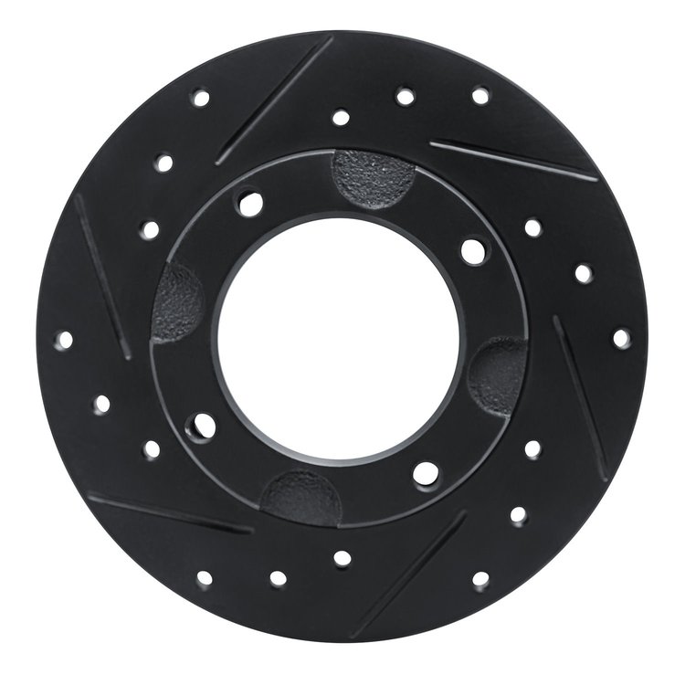 633-59002L Drilled/Slotted Brake Rotor [Black], 1976-1981 Acura/Honda, Position: Front Left