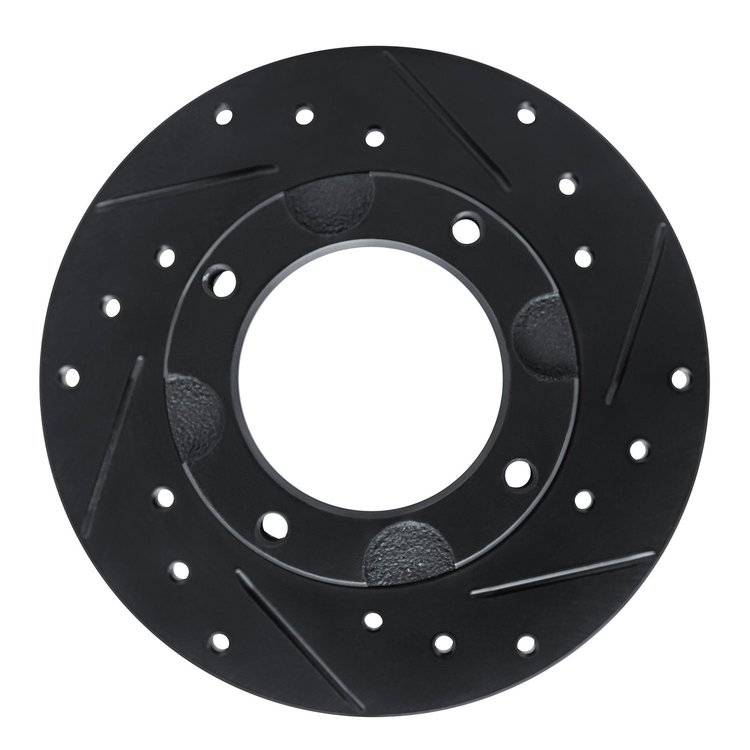 633-59002R Drilled/Slotted Brake Rotor [Black], 1976-1981 Acura/Honda, Position: Front Right