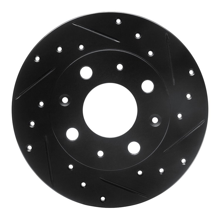 633-59008R Drilled/Slotted Brake Rotor [Black], 1979-1983 Acura/Honda, Position: Front Right