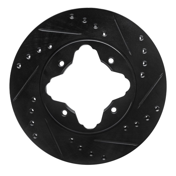 633-59017R Drilled/Slotted Brake Rotor [Black], 1990-1997 Acura/Honda, Position: Front Right