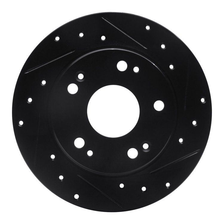 633-59029R Drilled/Slotted Brake Rotor [Black], 2003-2008 Acura/Honda, Position: Rear Right