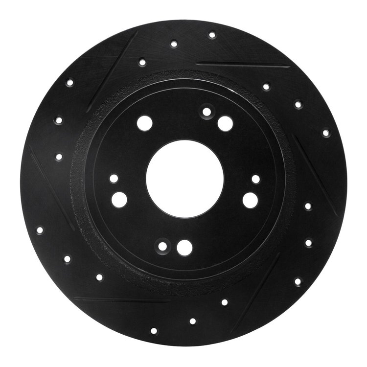 633-59032L Drilled/Slotted Brake Rotor [Black], Fits Select Acura/Honda, Position: Rear Left