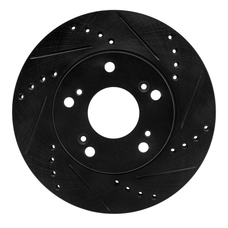 633-59036R Drilled/Slotted Brake Rotor [Black], 2012-2015 Acura/Honda, Position: Front Right