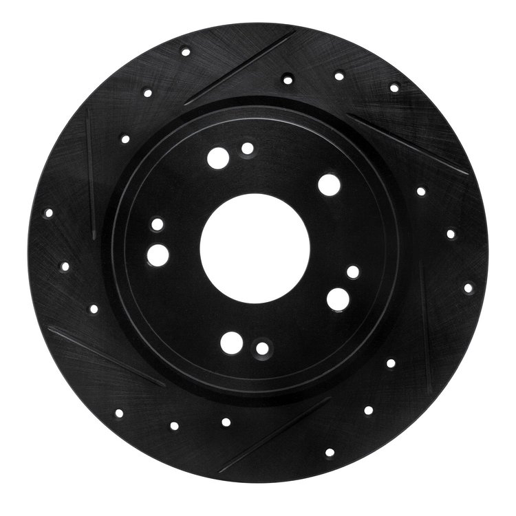 633-59060L Drilled/Slotted Brake Rotor [Black], 2016-2016 Acura/Honda, Position: Rear Left
