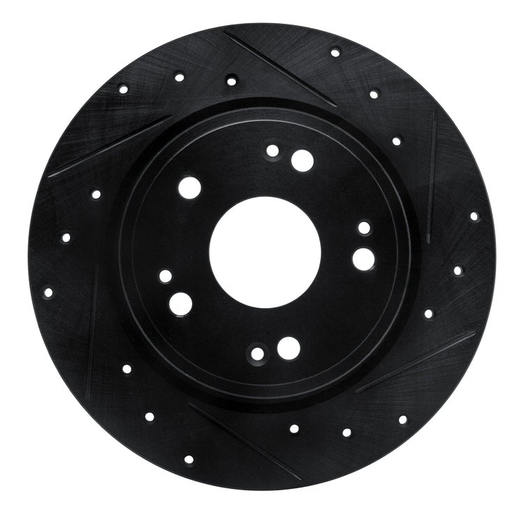 633-59060R Drilled/Slotted Brake Rotor [Black], 2016-2016 Acura/Honda, Position: Rear Right