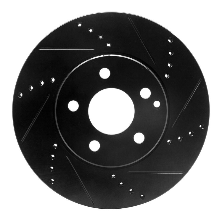 633-63050R Drilled/Slotted Brake Rotor [Black], 2003-2009 Mercedes-Benz, Position: Front Right