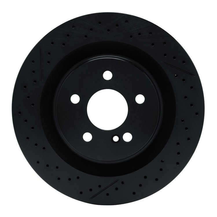 633-63068 Drilled/Slotted Brake Rotor [Black], 2005-2011 Mercedes-Benz, Position: Rear