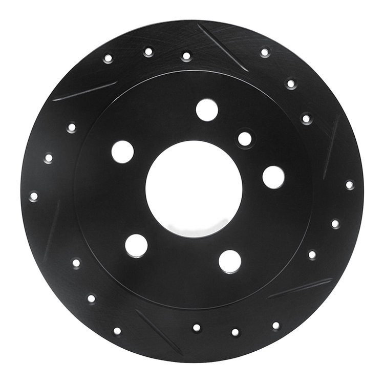 633-63087R Drilled/Slotted Brake Rotor [Black], 2006-2011 Mercedes-Benz, Position: Rear Right
