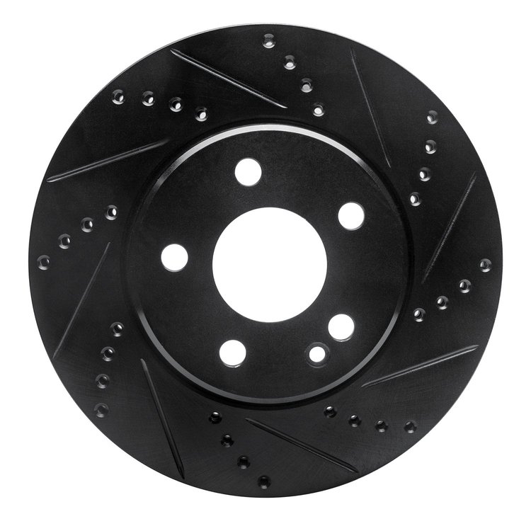 633-63088R Drilled/Slotted Brake Rotor [Black], 2006-2011 Mercedes-Benz, Position: Front Right